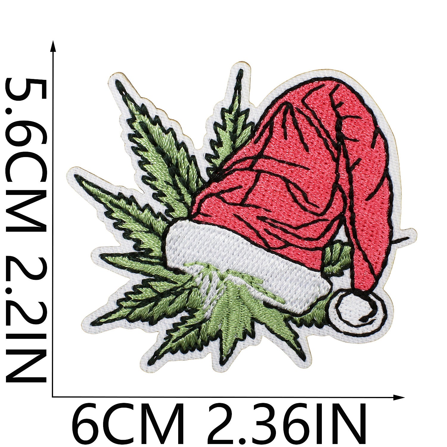 Wholesale Christmas hat embroidered fabric patch